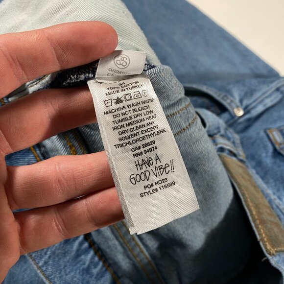 Stussy 100% Cotton Medium Wash Baggy Fit Big Ol' Jeans blue men's size 36x31 - Picture 7 of 12